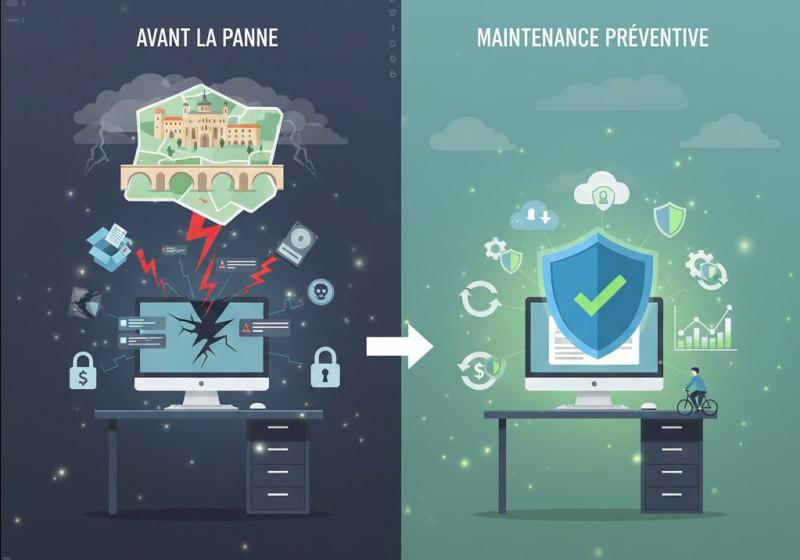 Maintenance informatique préventive à Avignon pour éviter pannes et pertes de données