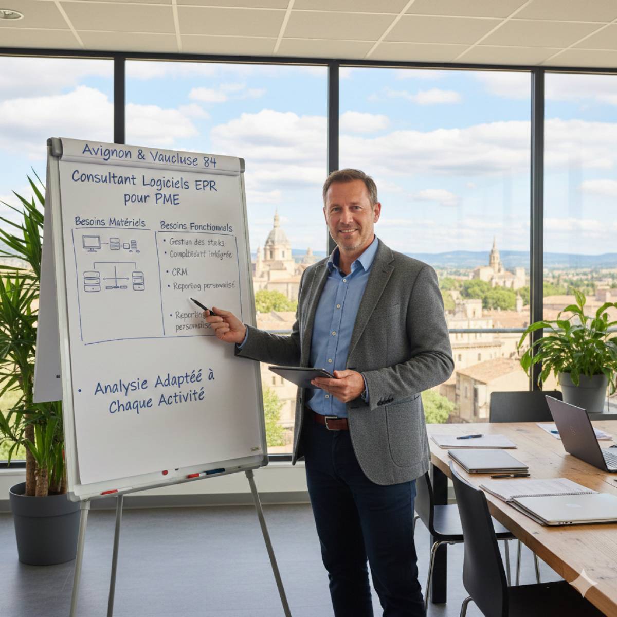 Consultant en logiciels EPR pour PME avec analyse des besoins matériels et fonctionnels adaptés à chaque activité à Avignon et en Vaucluse 84