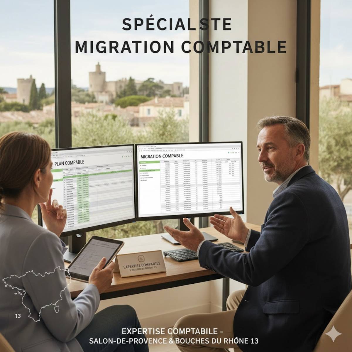 Spécialiste migration comptable avec récupération des écritures plan comptable clients fournisseurs et articles par professionnel expérimenté à Salon-de-Provence et dans les Bouches du Rhône 13