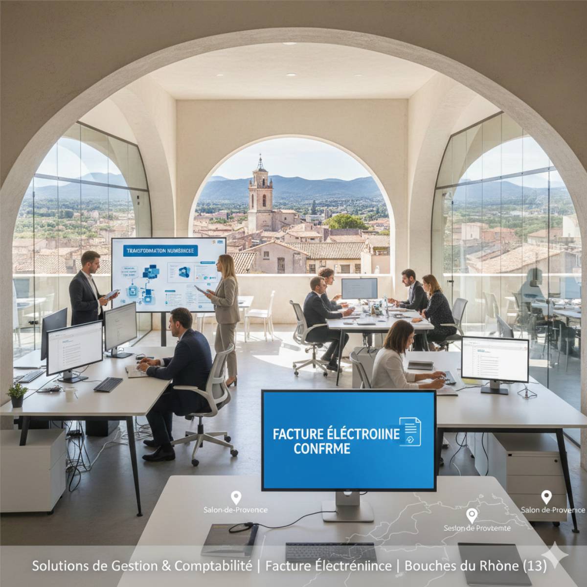 Professionnel de la transformation numérique des entreprises avec solutions de gestion et comptabilité conformes facture électronique à Salon-de-Provence et dans les Bouches du Rhône 13